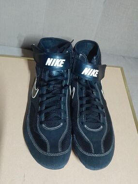 Nike Black High-Top Sneakers with White Swoosh